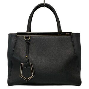 FENDI Petite 2Jours Black Leather - Handbag 758-061025